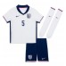 Camiseta Inglaterra John Stones #5 Primera Equipación Replica Eurocopa 2024 para niños mangas cortas (+ Pantalones cortos)